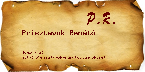 Prisztavok Renátó névjegykártya