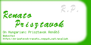 renato prisztavok business card