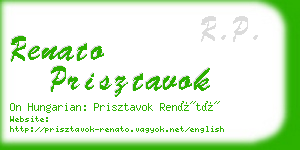 renato prisztavok business card